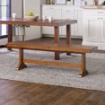 thumbnail image 4 of Walker Edison 60" Traditional Wood Dining Bench, Antique Brown, 4 of 21