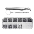 thumbnail image 1 of Riwesomey 1100 Uds pequeño tornillo de acero inoxidable gafas de sol reloj gafas teléfono tornillos tuercas destornillador almohadillas para la nariz Kits y herramientas de reparación de relojes Riwesomey TO1105-00B, 1 of 6
