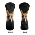 thumbnail image 5 of Uorisanigo Golf Club Head Covers, Cute Corgi Print Golf Club Driver/Fairway Wood/Hybrid Headcovers Set 3 Pack, PU Leather Headcovers for Men Women, Fits Most Golfs Clubs, 5 of 7