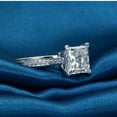 thumbnail image 2 of Princess Cut 1ct Lab Created Diamond Engagement Women's Wedding Band Ring 14K White Gold Plated Sterling Silver, 2 of 6