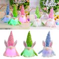 thumbnail image 2 of LSLJS Luminous Easter Gnome Plush Doll, Easter Decorations Cute Sequin Dwarf Stuffed Toys with Rabbit Ear Faceless Bunny Gnome Ornaments with LED Lights Spring Decor Swedish Tomtes Party Favors, 2 of 7