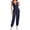 Dark blue, variant on Sleeveless Deep V Neck Women Halter Backless Jogger Jumpsuit with Pocket
