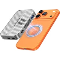 ACASIS 10Gbps Magnetic M.2 NVMe SSD Enclosure & USB C 6-in1 Docking Station Dual HDMI with Cooling Fan for iPhone 17/16/15 Pro/Pro Max/Plus,Support 2230/2242/2260/2280 B M M-Key