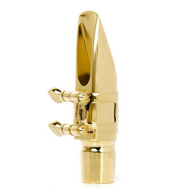Boquilla para saxofón alto Sunnimix # 7 con Abrazadera chapada en oro