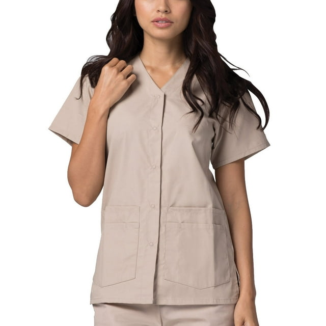 Adar Universal Double Pocket Snap Front Top (Available in 39 Colors)