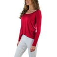 thumbnail image 4 of ToBeInStyle Women's Long Sleeve Round Crew Neck T-Shirt, 4 of 7
