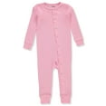 thumbnail image 3 of Hanes Suits, Ultimate Baby Flexy Knit Pajamas, Play and Sleep 2-Pack, Light Pink Stripe, 12-18M, 3 of 3