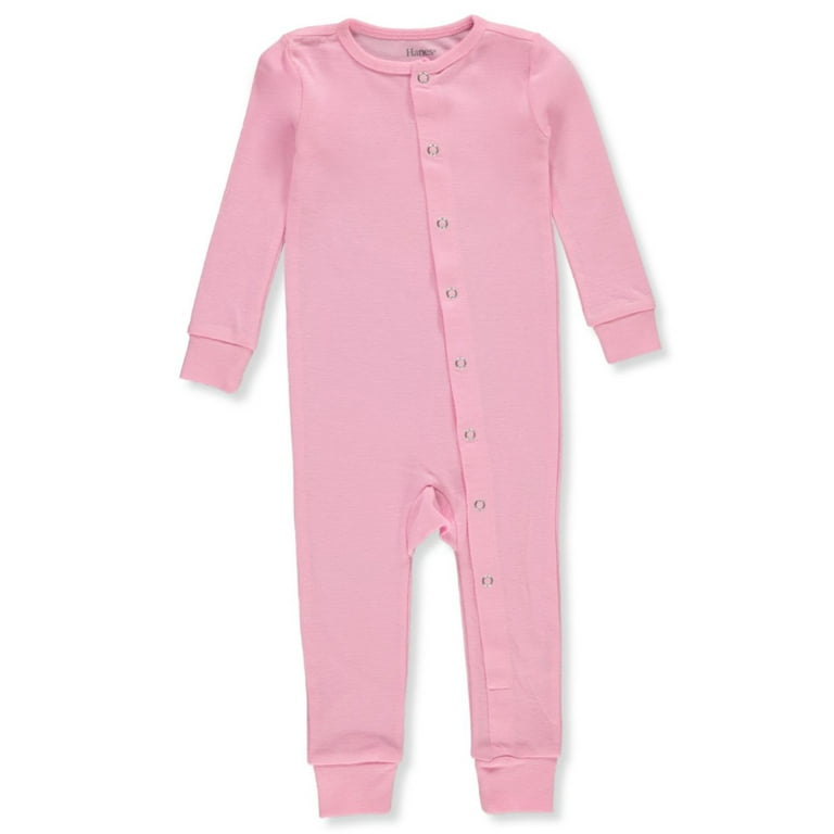 Hanes Suits Ultimate Baby Flexy Knit Pajamas Play and Sleep 2 Pack Light Pink Stripe 12 18M