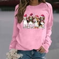 thumbnail image 4 of Cute Dog Christmas Sweatshirts for Women 2025 Long Sleeve Crewneck Graphic Sweatshirt for Dog Lovers Pullover Tops, 4 of 8