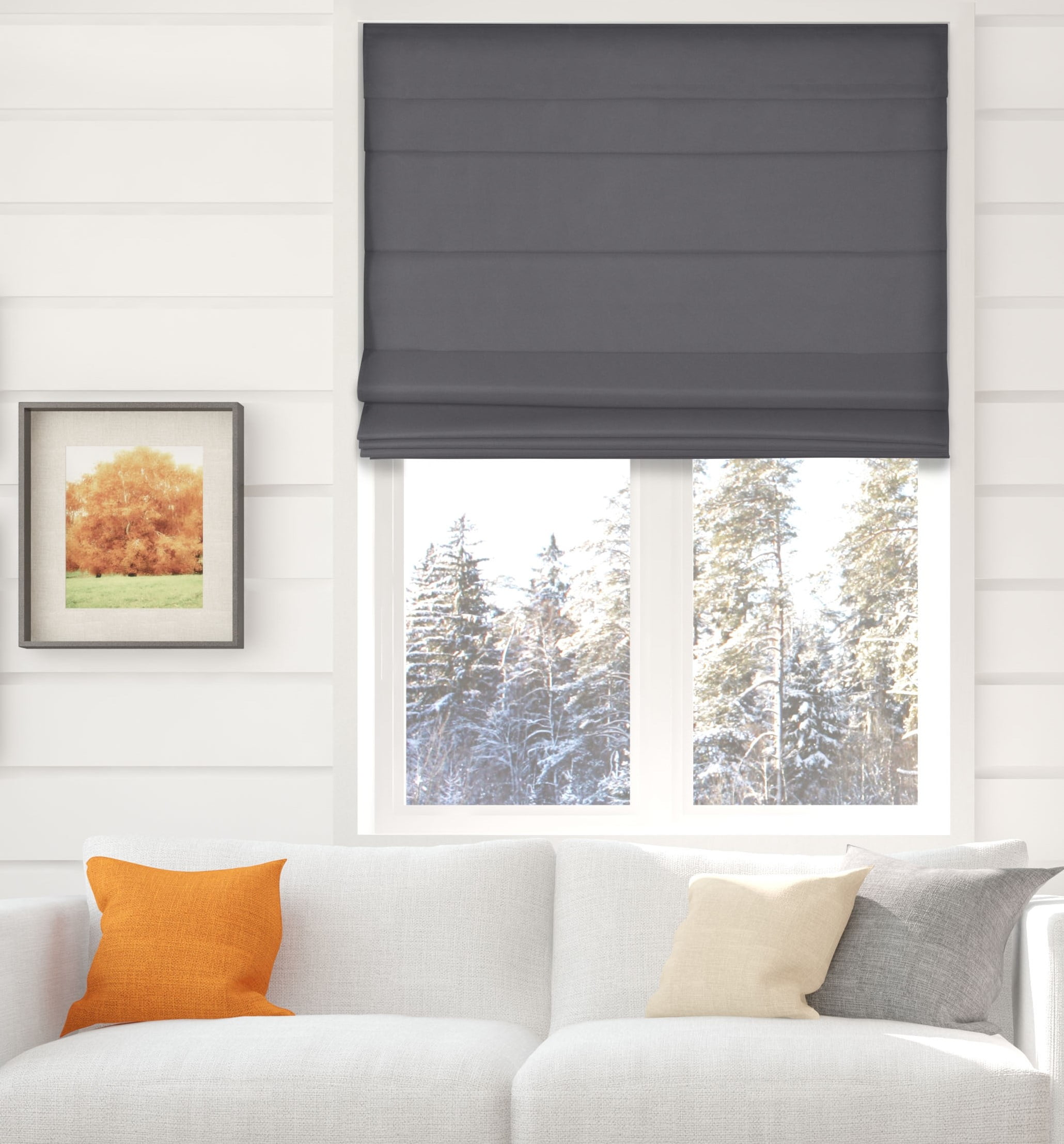 Arlo Blinds Thermal Room Darkening Cordless Fabric Roman Shades, Color