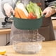 thumbnail image 2 of Cesta organizadora de cocina | Escurridor de plástico apto para alimentos | Almacenamiento multiusos para verduras, utensilios | Diseño robusto y fácil de limpiar | 26,4x21x12cm | Verde Caqui, 2 of 7