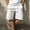 White, variant on Inleife All Cotton Men's Loose Sports Shorts Holiday Breathable Drawstring Casual Shorts For Men