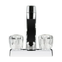 Dura Faucet Two Handle 4" Kitchen/Bar Faucet w/Clear Acyrlic Knobs - Chrome Polished