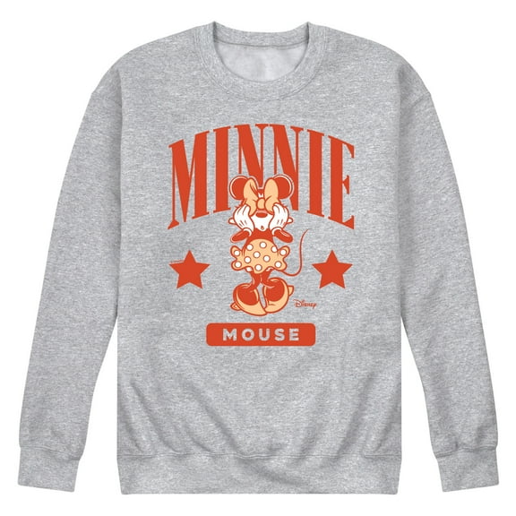 Disney - Minnie Mouse Collegiate - Men's Crew Neck Fleece Pullover