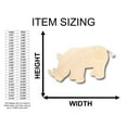 thumbnail image 2 of Unfinished Wood Rhinoceros Rhino African Wildlife Shape - Craft - up to 46" DIY 8" / 1/4", 2 of 3