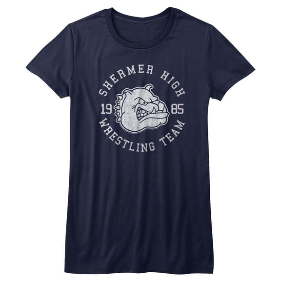 Breakfast Club Wrestling Team Navy Heather Junior Women's T-Shirt