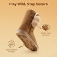 thumbnail image 3 of Dream Pairs Girls Boys Kids Winter Snow Suede Mid Calf Boots Faux Fur Lined FuzzyChic Kid's Lolly for Little Big Kid, 3 of 6
