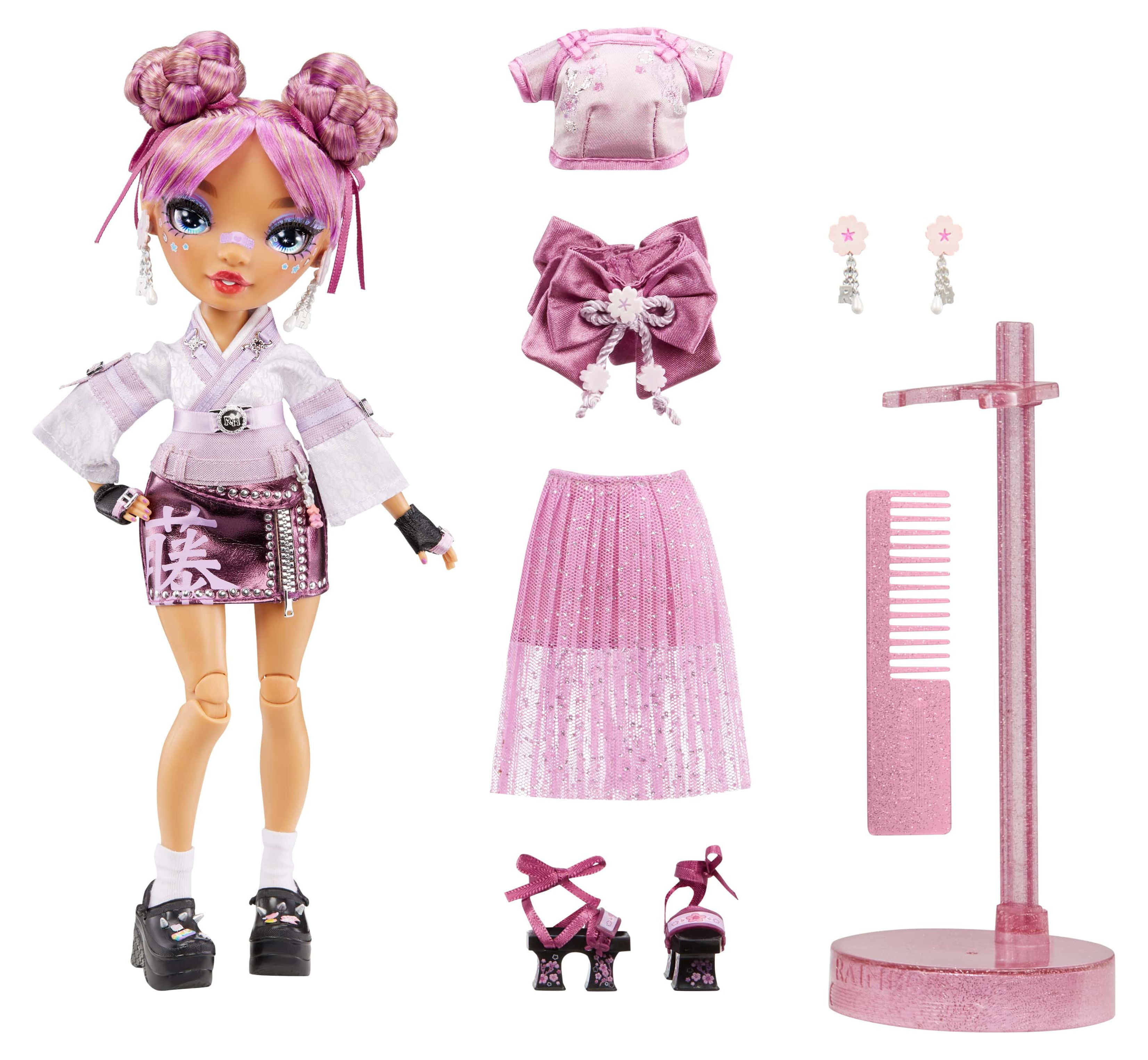 Rainbow High Lila Yamamoto- Mauve Purple Fashion Doll. 2 Designer Outfits to Mix & Match with Accessories, Great Gift for Kids 6-12 Years Old and Collectors