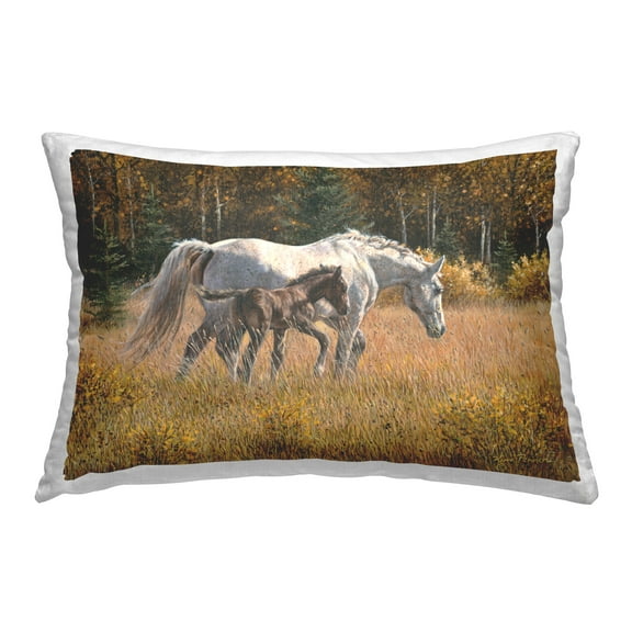 Stupell Industries Horses Trotting Countryside Decorative Printed Throw Pillow Design by © Kim Penner