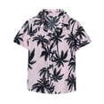 thumbnail image 3 of UACY Boys Hawaiian Shirt Short Sleeve Tropical Beach Aloha Button Down Shirt Tees Cute Tops for Kids Toddler Summer Clothes (Pink, 6-7 Years), 3 of 3
