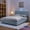 Navy, variant on Avobird Twin Size Kids Upholstered Bed with Oversized Rabbit Ear Headboard, LED Light & 4 Storage Drawers, Boucle Fabric, Pink