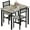 Gray/1+2, variant on AWQM Piece Dining Table Set, Industrial Kitchen Table and 2 Chairs with Metal Frame, Dining Room Table Set, Breakfast Table Set for Small Space, Dining Room, Kitchen, Rustic Brown