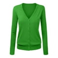 thumbnail image 2 of Cropped Sweaters Women's V Neck Cardigan Sweater Plus Jacket Solid Color Knitted Oversized For Women Green, 2 of 4