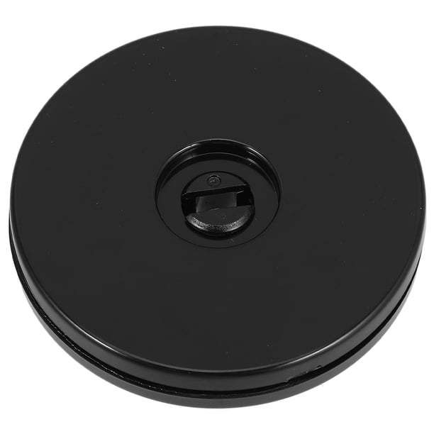 Soporte giratorio Lazy Susans de acrílico negro, bandeja giratoria, organizador de plato giratorio con rotación de 360 grados, con rodamientos de bolas de acero para cocina, 75mm