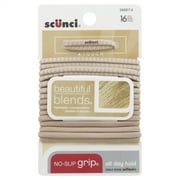 Scunci 5888703A048 16 Count Beatuiful Blends Blonde Elastics - Pack of 3