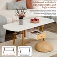 thumbnail image 3 of Plenkra Coffee Table, 2 Tier Mid Century Center Table with Open Storage, Tea Table for Living Room, Double Storage Coffee Table, Home Furniture, Easy Assembly, 3 of 9