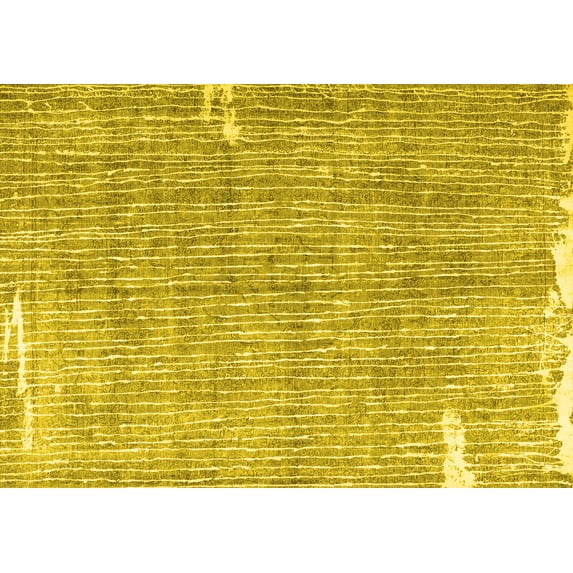 Ahgly Company Indoor Rectangle Persian Yellow Traditional Area Rugs, 2' x 4'