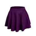 thumbnail image 2 of J. METHOD Women’s Skater Skirt Elastic Waist Casual Mini Flared Swing Pleated Skirts Made in USA NEWSK06 Purple M, 2 of 6