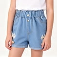 thumbnail image 2 of SROBPTY Teen Girls Summer Shorts Print Elastic Waist Breathable Denim Pants for 2-13Y, 2 of 5