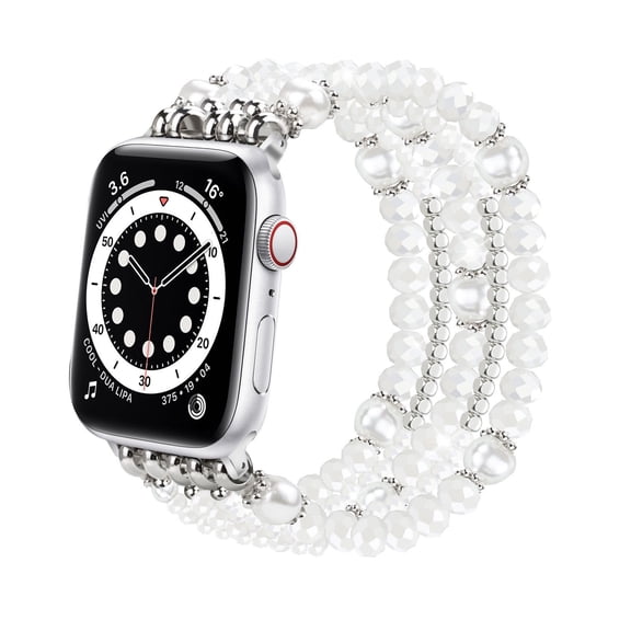 Beaded Bracelet Compatible for Apple Watch Band 40mm/38mm/41mm/42mm Series11 10 9 8 7 Se(3 2 1) Series 6/5/4 Women Fashion Cute Handmade Stretchy Watch Strap for iWatch Bands Series 3/2/1