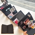 thumbnail image 2 of OIUR Accordion Photo Album Stretchable Kraft Paper Scrapbook Folding DIY Souvenir Book Scrapbook Album Gift for Wedding Birthday Graduation, 2 of 7