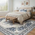 thumbnail image 2 of Alfombra Tortania 274x366 cm Vintage Boho Índigo Lavable, 2 of 9