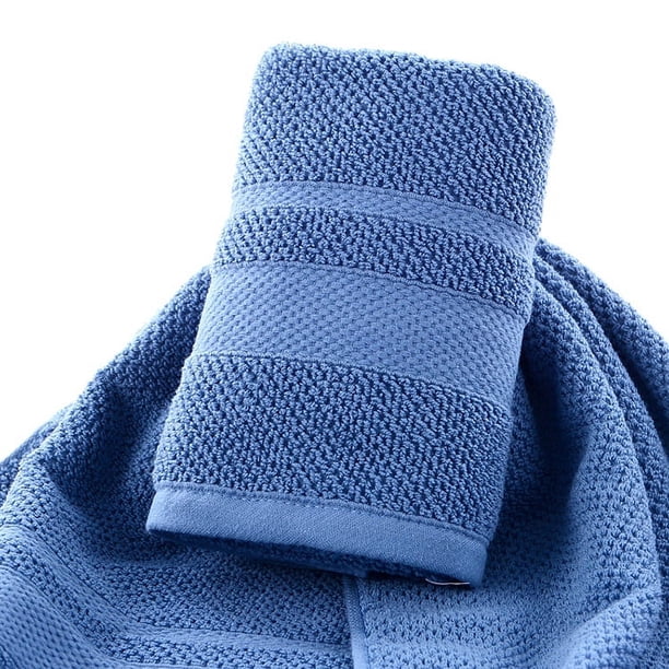 Zhuge Toalla antibacteriana de 3 piezas, multiusos: para baño, fitness, ducha, deportes, etc., ideal para diversas situaciones. 32 x 74 cm (azul).