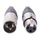thumbnail image 3 of 10 conectores XLR DMX de 3 pines, adaptador de cable de audio macho y hembra Negro, 3 of 9