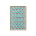 thumbnail image 1 of Birthday Party Wall Art with Frame, Colorful Presents Gifts with Ribbons Stripes Stars and Hearts, Printed Fabric Poster for Bathroom Living Room, 23" x 35", Deep Sky Blue Multicolor, by Ambesonne, 1 of 2