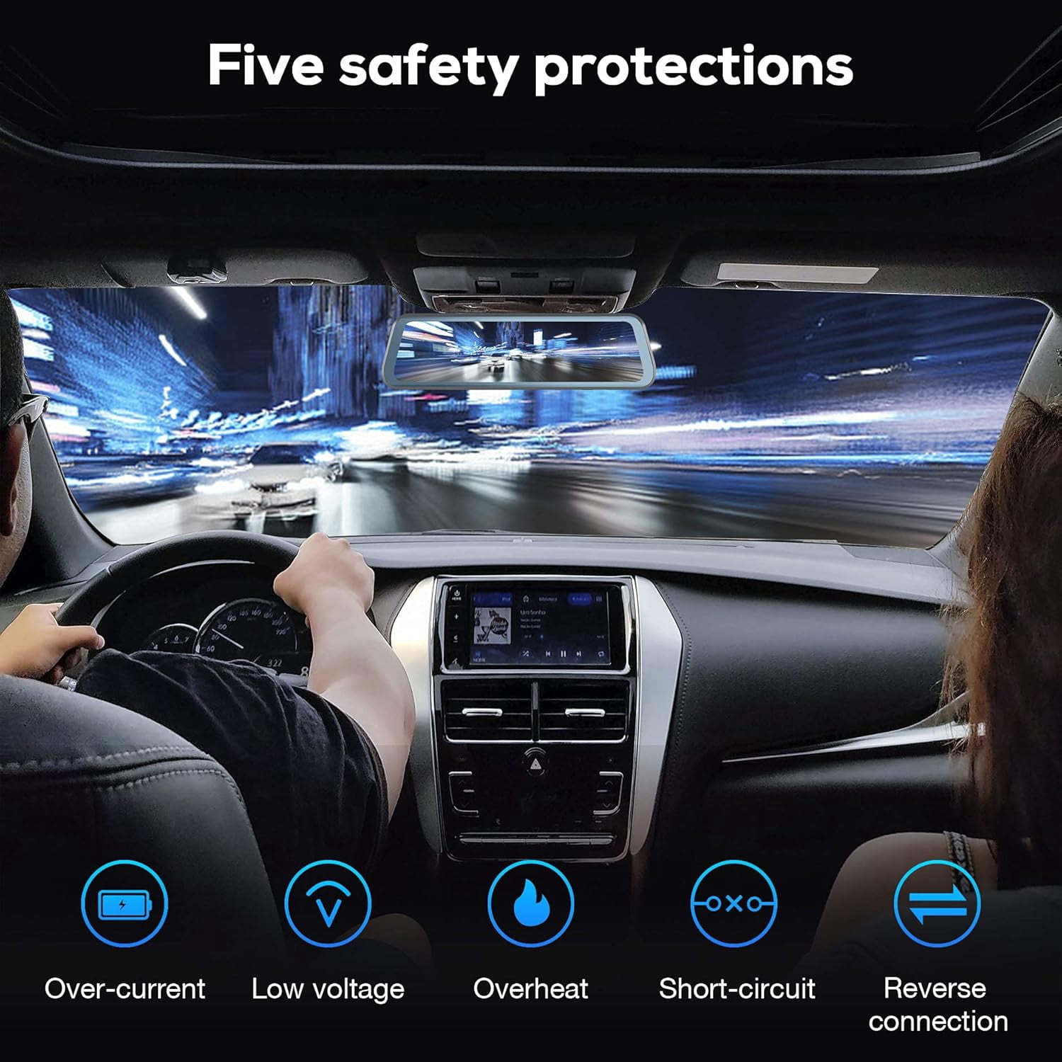 ODREY Type C Dash Cam Hardwire Kit for Font and Rear Dash Camera with Fuse Taps and Tools, Protect your Dash Cam Through Low Voltage, Suitable for ODREY Dash Cam.