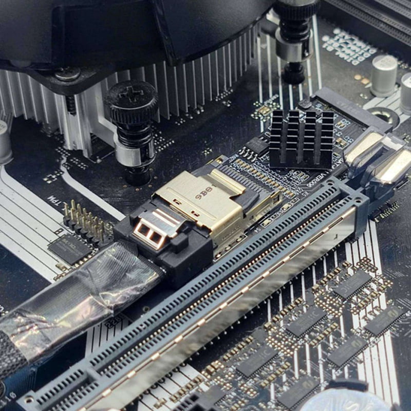 2X M.2 NVME to Mini SAS SFF-8087 Expansion Card Support 4 Port SATA3.0 6Gbps HDD SSD SATA Controller SFF8087 to M2 NVME