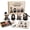 A, variant on 3D Beaded Skeleton DIY Kit, Petite 3D Beaded Skeleton Craft Kit and Instructions, Tiny Beading World 3D DIY Collection, Cute 4-Pack DIY Skeletons Beading Set