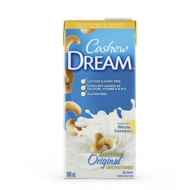 Dream Cashew - Boisson non laitière originale non sucrée enrichie 946 mL, Cashew Non Dairy Beverage