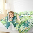 thumbnail image 4 of Feelyou Cartoon Princess Castle Queen Comforter Set, Watercolor Floral Green Bedding Sets, Teens Kids Girls Women Reversible Bedding Comforter Set, Lightweight Room Decor, 3 Pieces, 4 of 8
