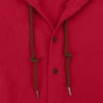 thumbnail image 6 of Men's Cotton Linen Solid Color Shirt Hooded Hoodie Button Loose Long-sleeved Hooded Spring And Summer Casual Daily Clothing, 6 of 6