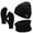 Black, variant on HNMKIU Womens Knitted Scarf Hat Set With Touchscreen Lined Neck Warmer Winter Outdoor Black - One Size