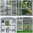 thumbnail image 6 of Petsfit Catio Outdoor Cat Enclosure , Outdoor Cat House with Large Front Door + Two Enter Door,59"L x 35"W x 71"H,Grey, 6 of 9