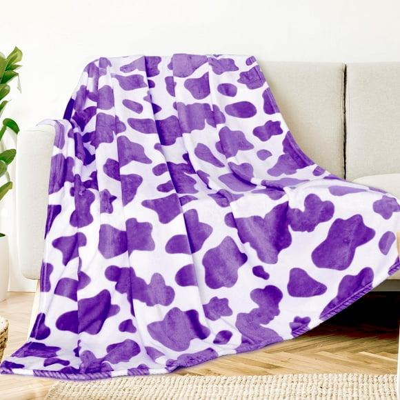 KIVEE Blankets & Throws Purple Soft Fleece Blankets Throw Blanket for Couch