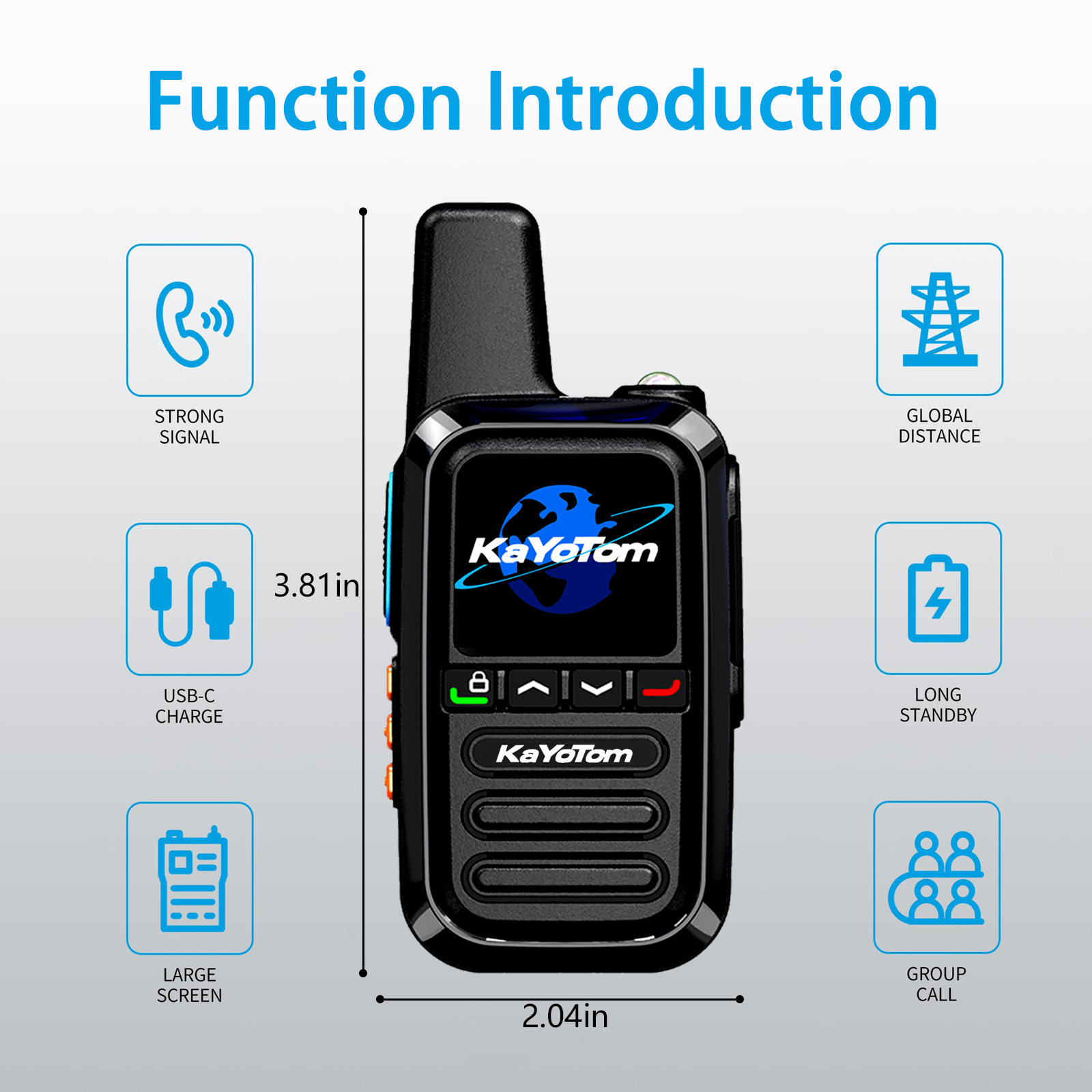 Kayotom G5 4G LTE Walkie Talkies, 2-Pack photo 4
