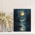 thumbnail image 2 of Qisvanset 12x16 Inch Framed Canvas Wall Art Moonlit Forest Stream Tranquil Relaxing Nature Home Decor, 2 of 8
